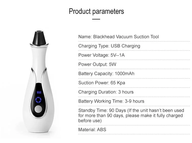 2021 Amazon Pore Cleanser Vacuum Electric Suction Facial Comedo Acne Extractor Tool Kit Blackhead Remover Vacuum