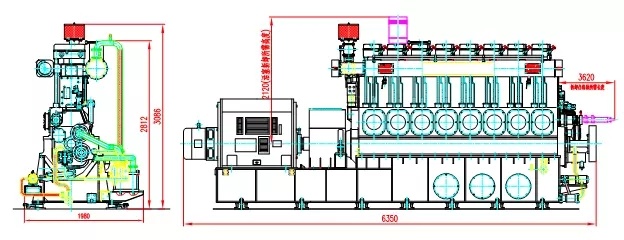 Tyre Pyrolysis Power Plant CHP Generator 300kw - 3000kw Pyrolysis Gas Generator