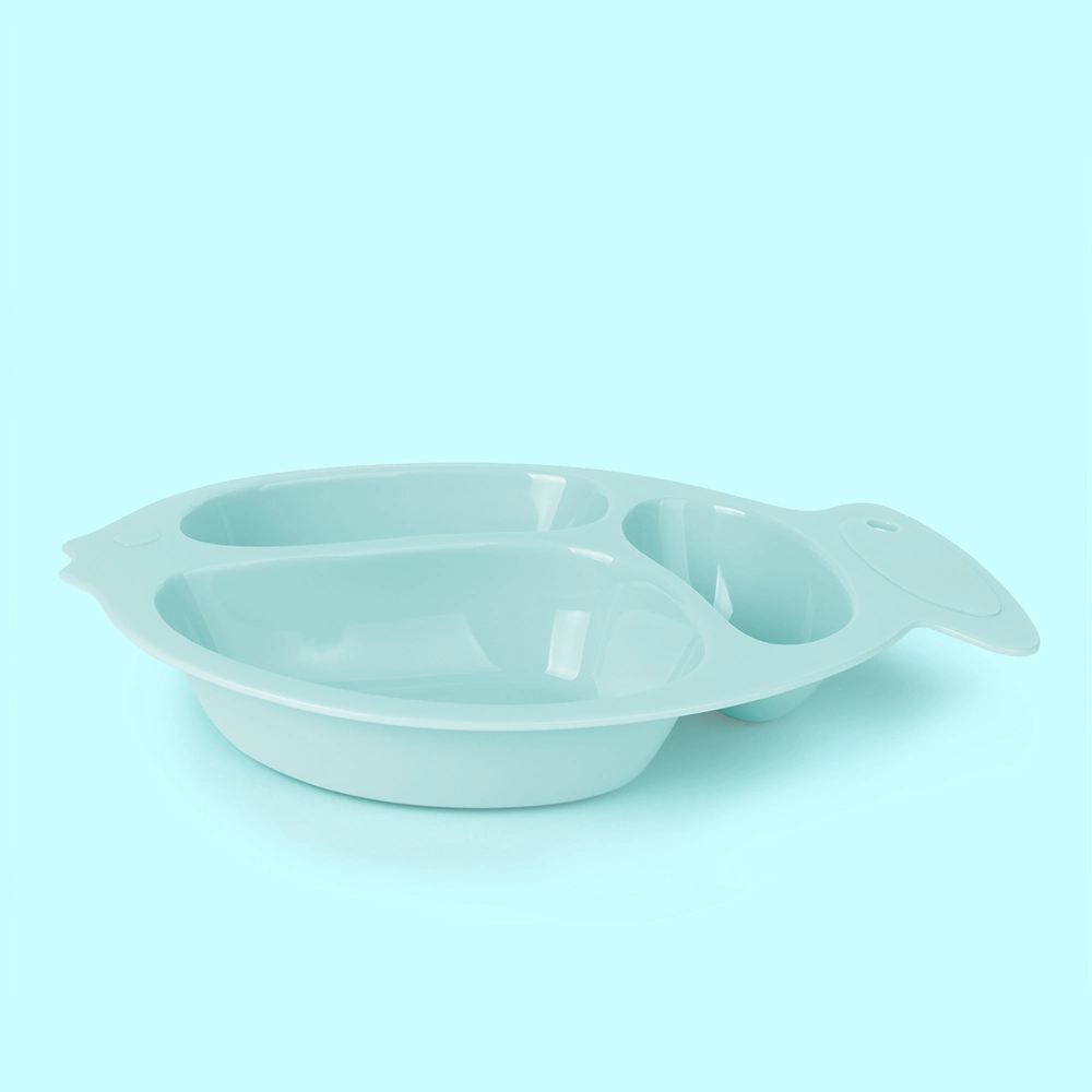 Baby Toddler Stay Put Dish Kids Spill-Proof Plate Cute Dinnerware Set