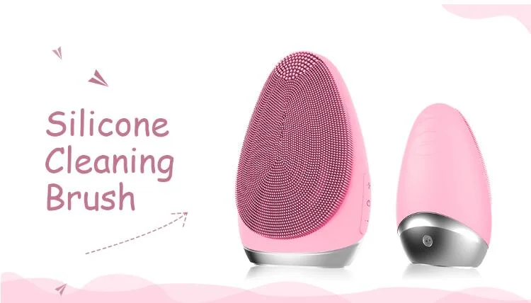 Waterproof Exfoliators Sonic Facial Cleansing Brush Silicone Face Massage Cleaning Brush