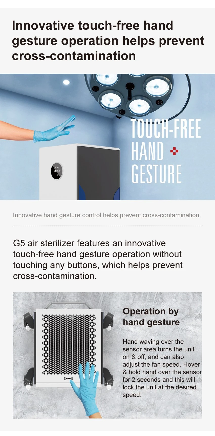 Soto-G5 Air Purification Sterilizer Air Purifier Air Cleaner Air Disinfector Medical Air Purifier