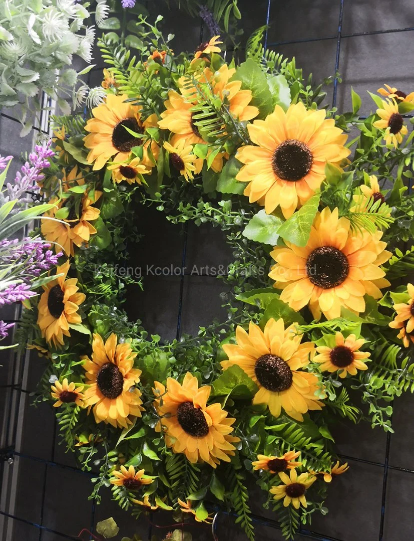 Cheap Silk Flower Bouquet Wedding Home Decorative Artificial Sunflower Floral