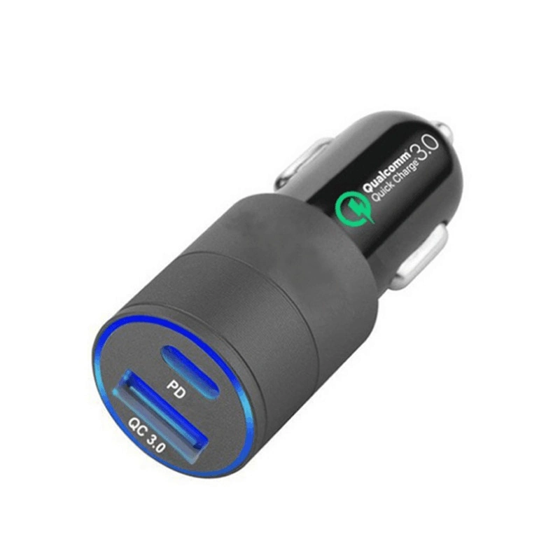 30W Pd Aluminum USB-C Car Charger for Mobile Accessories