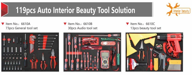 119PCS Auto Interior Beauty Tools Solution Set