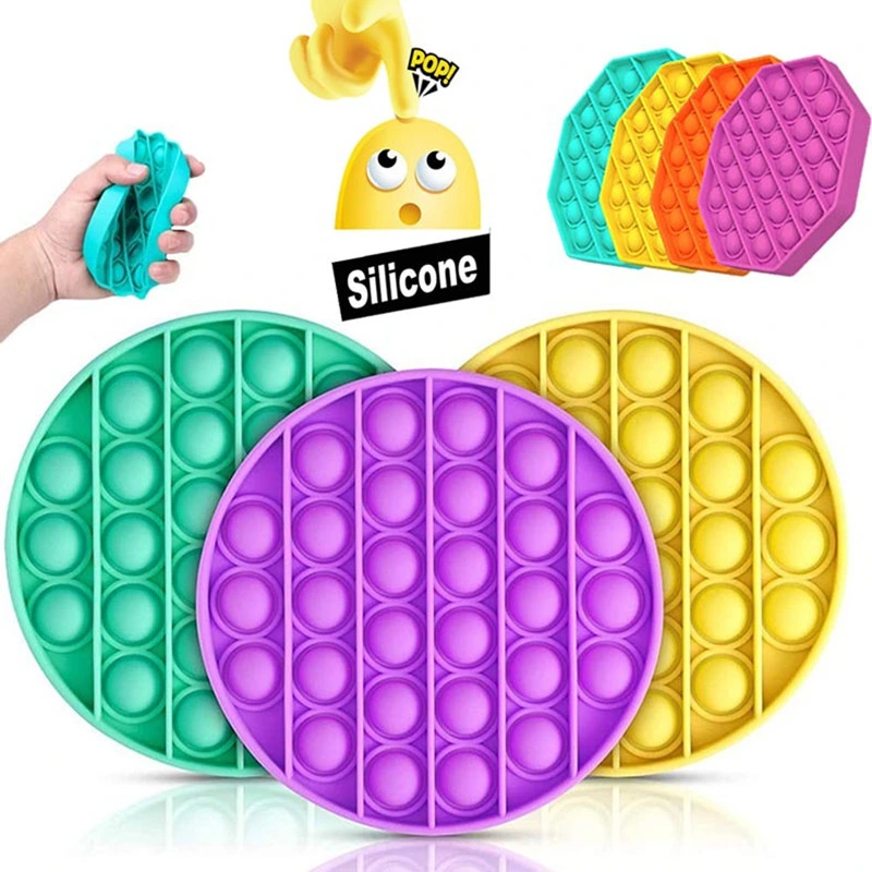Amazon Hot Sale Silicone Fidget Toys Push Pop Bubble Kids Toy Push Pop It Fidget