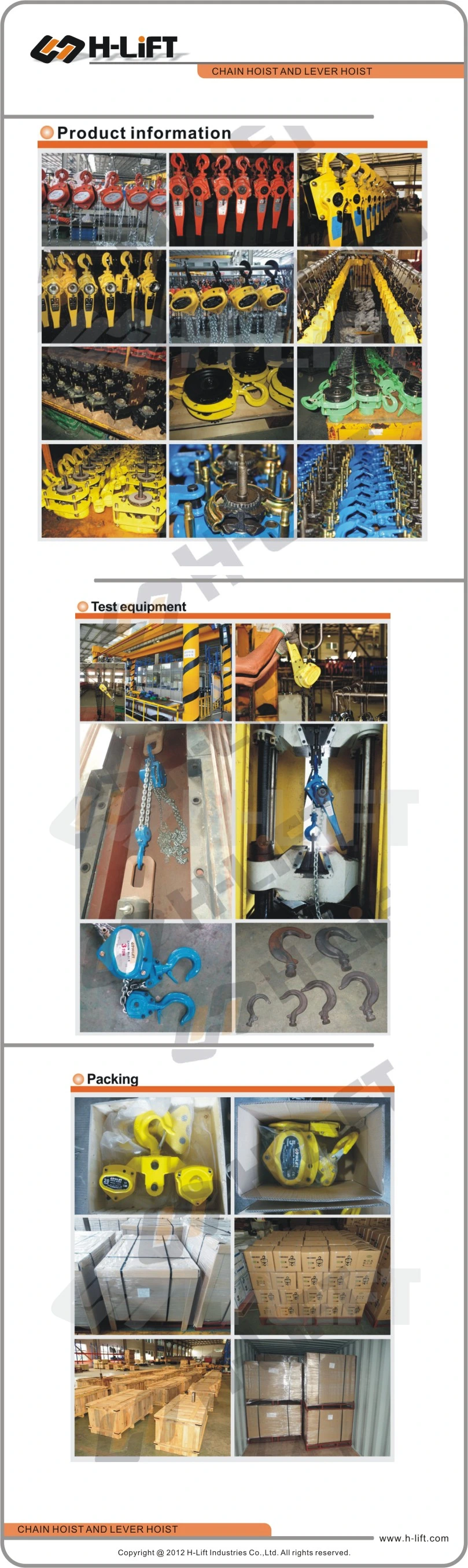0.8-9t Manual Lever Hoist/ Lever Chain Block, (LH-KV Type)