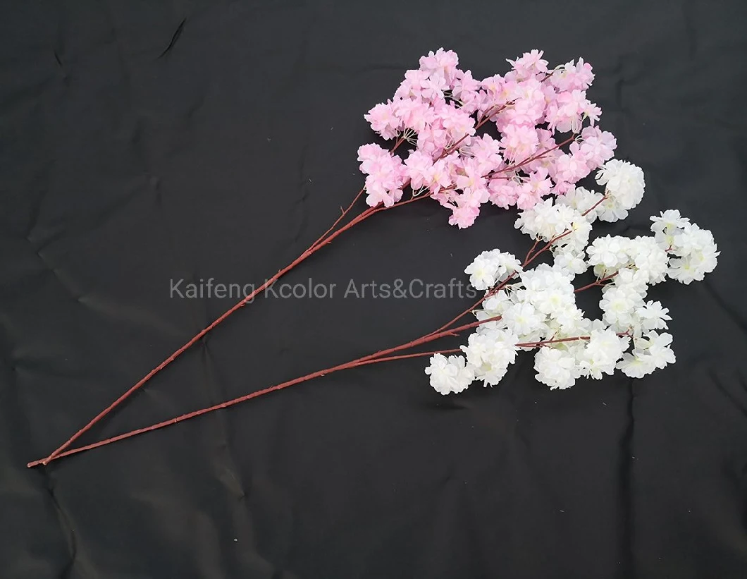 Factory Cheap Wholesale Artificial Cherry Blossom Flower for Weeding Decoration