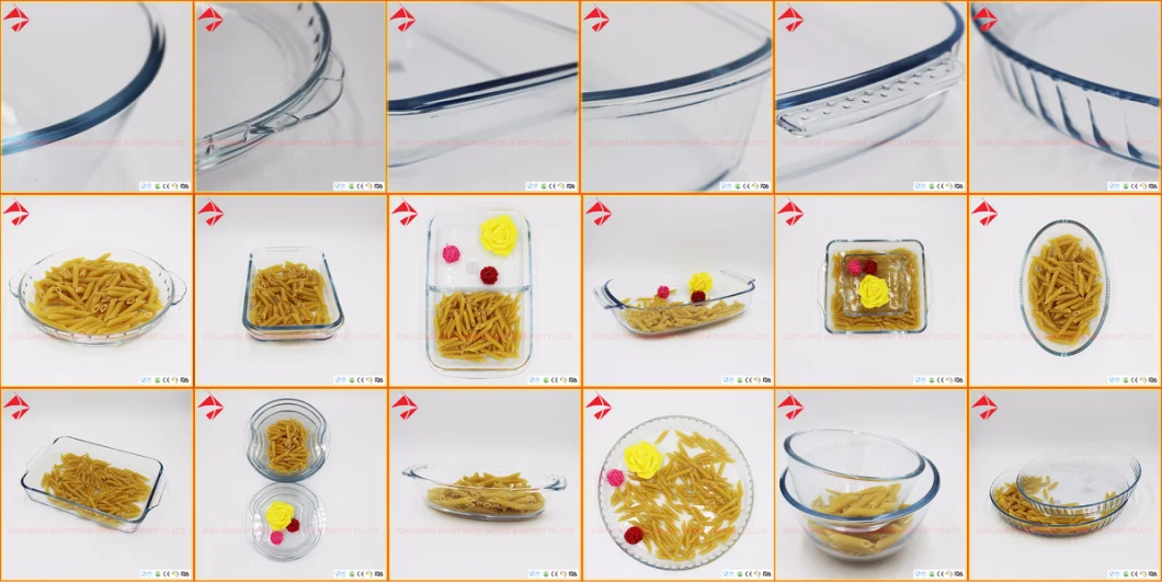 Easy Grab 5-Piece Glass Bakeware Set Glass Casserole Baking Loaf Dish Deep Dish Pie Plate