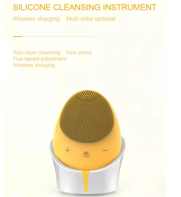 Deep Cleaning Silicone Face Brush Cleanser Electric Massage Device Facial Cleansing Brush