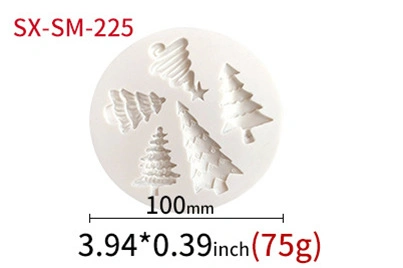 Santa Claus Elk Pine Sleigh Fondant Cake Chocolate Fondant Silicone DIY Cake Mould Chocolate Tool Cake Silicone Mold