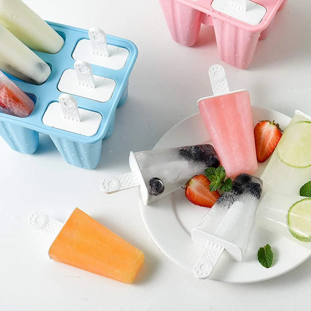 4 Cavities Ice Cake Pop Mold Silicone Popsicles Molds for Kids Reusable Easy Release Cakesicle Molds Silicone