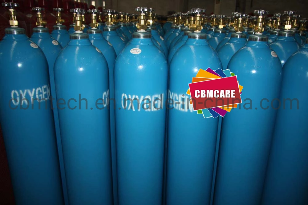 HP Gas Cylinders 40L for Oxygen/Carbon Dioxide/Helium/Argon/Nitrogen/No2/Air Medical Industrial