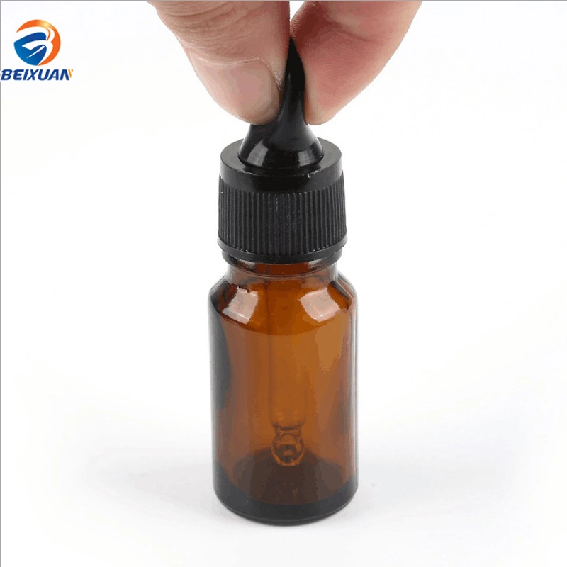 10ml Hot Sale Boston Brown Customized Logo Essential Oil Glass Bottle Aromatherapy Essential Oil Jar Wholesale