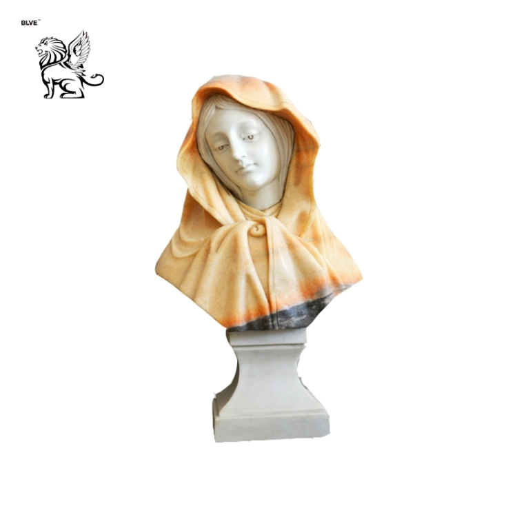 White Marble Roman Custom Lady Bust Statue Mfsg-21