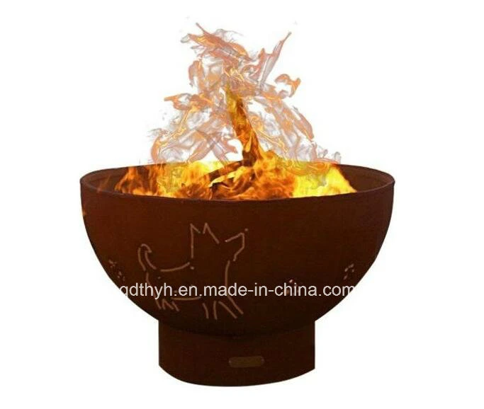 36inch Funky Dog Steel Fire Pit, Art Globe Shape Fire Pit