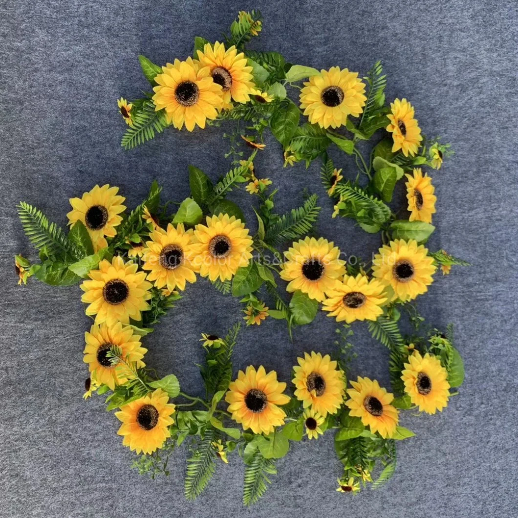 New Designed Blue Artificial Sunflower Wedding Home Decorative Artificial Flower