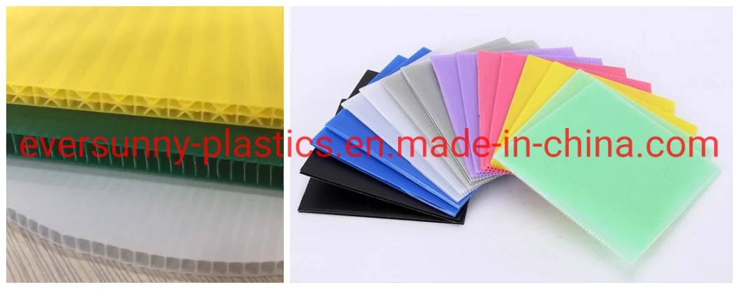 White, Black, Yellow Coroplast Corrugated Plastic Sheets PP Hollow Sheet