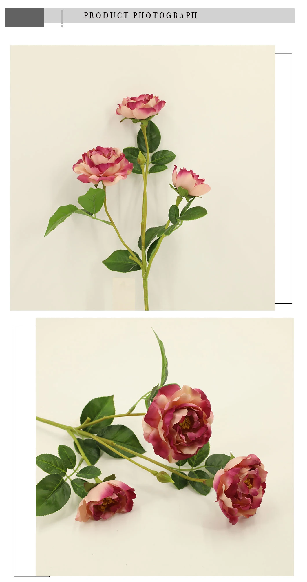 Camellia Single Spray Bud Flower Table for Runner Decorations Dy1-1747