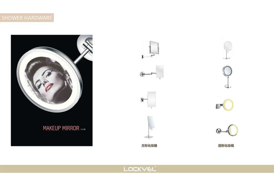 Wall Mounted Magnifying Makeup Mirror Lighted Cosmetic Mirror/Double-Sided Round Makeup Mirror