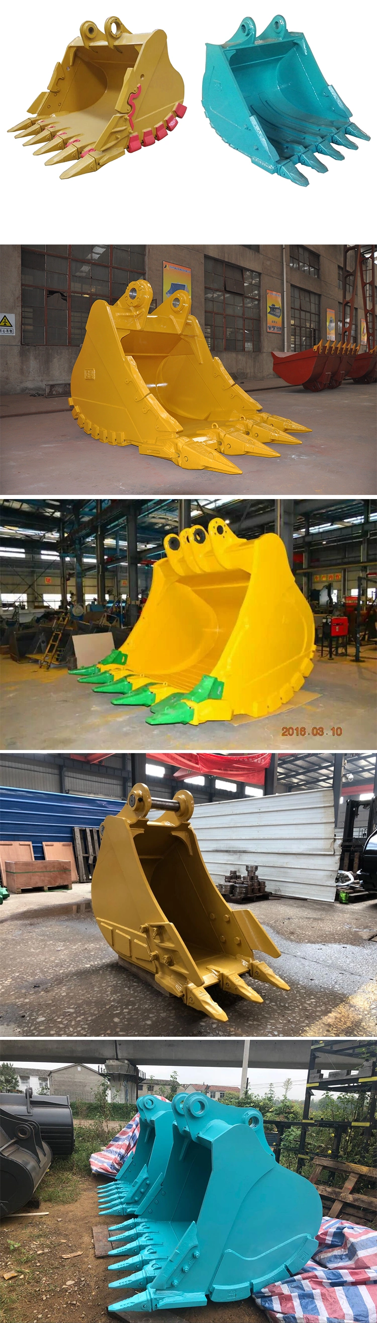 49t Excavator HD Bucket with 6 PCS Bucket Teeth