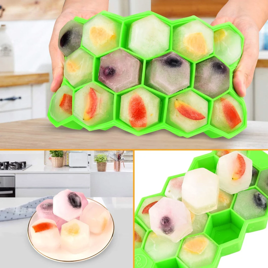 Silicone Ice Cube Mold Ice Trays Large Silicone Ice Bucket for Frozen Whiskey Drinkings