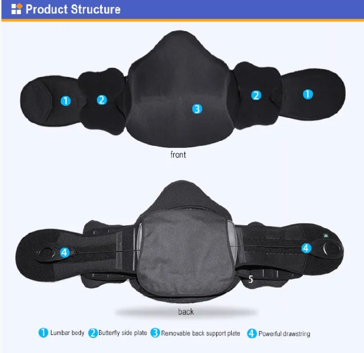 Custom Made Universal Size Drawstring Pulley System Back Brace Lso Lumbar Brace