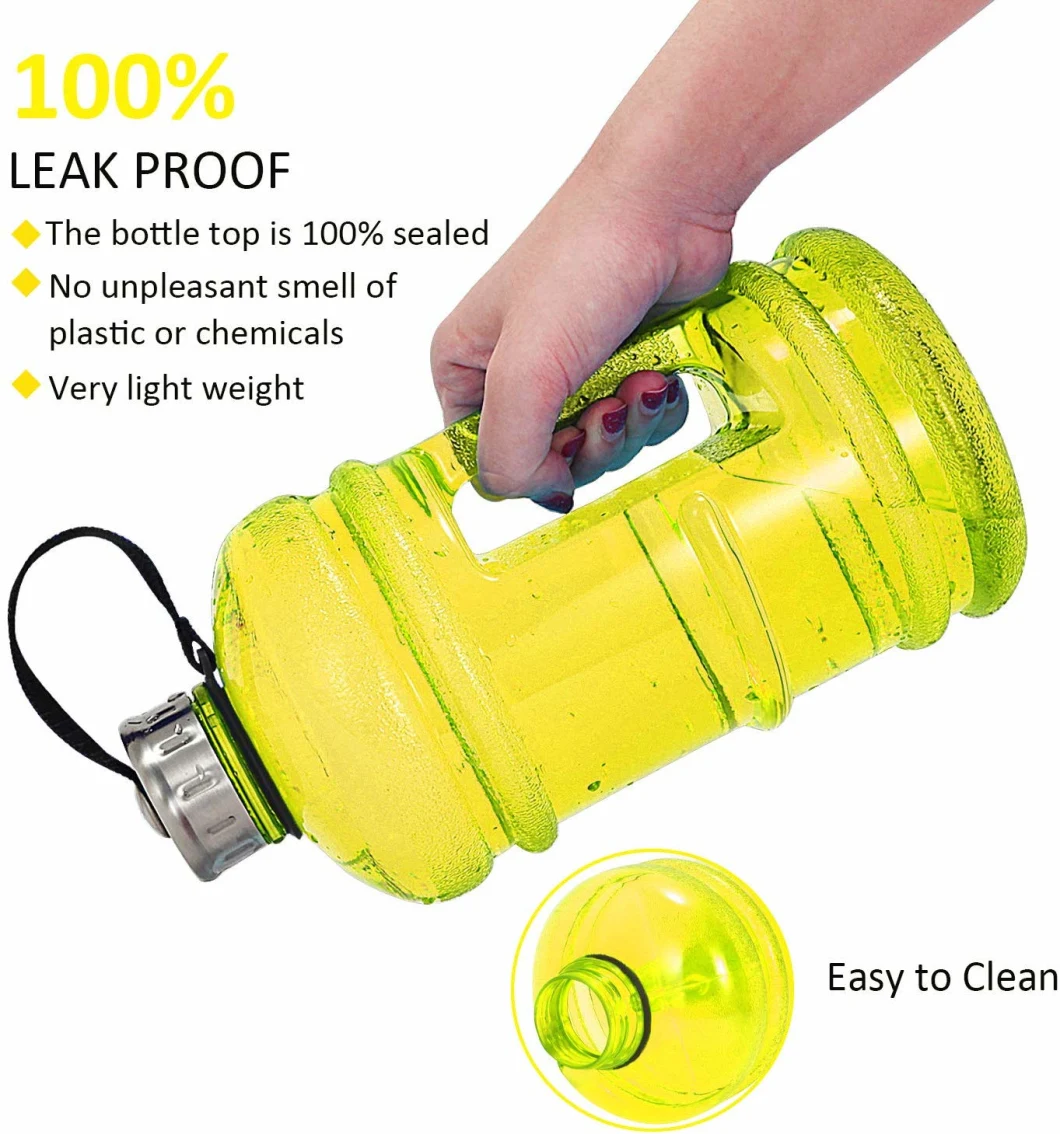 BPA Free PETG Plastic Wide Mouth Drinking Container Flask for Fitness Gym Biking Outdoor Travel