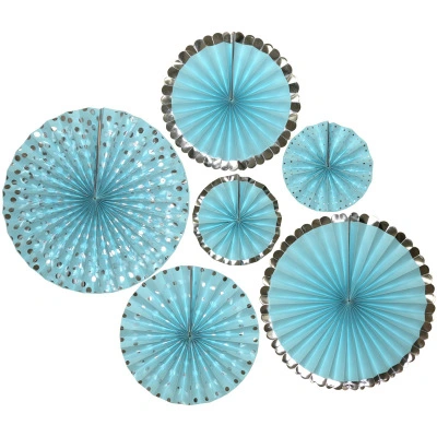8PCS Birthday Decoration Set for Birthday Party, Paper Garland, Fiesta Hanging Paper Fan Flower, Paper Decoration