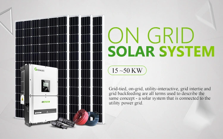 on Grid Roof Mounting Ground Mounting 10kw 20kw 30kw 50kw Solar System