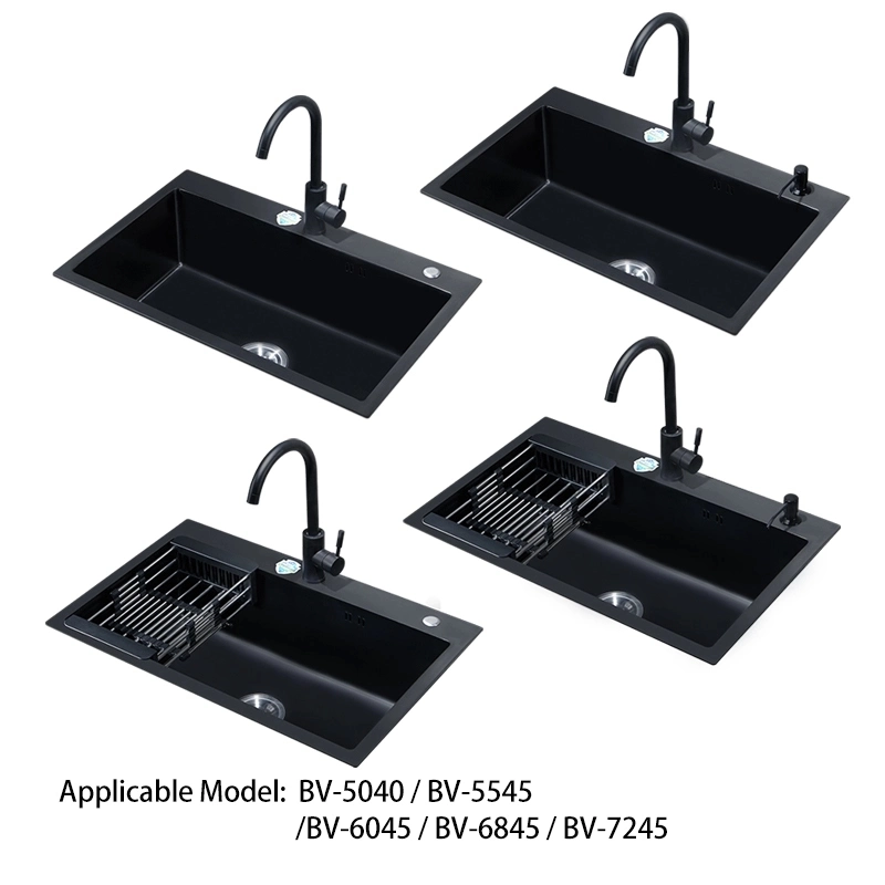 Black Household 201 Stainless Steel Sink for Kitchen Vegetable Washing Sink