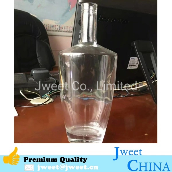 OEM Flint Glass Transparent 1000ml Gin Beverage Glass Bottle