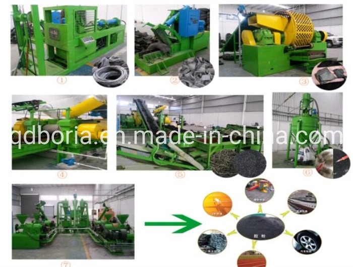 High Quality Rubber Tyre Recycle Machine Plant Rubber Crusher for Waste Tire Recycling