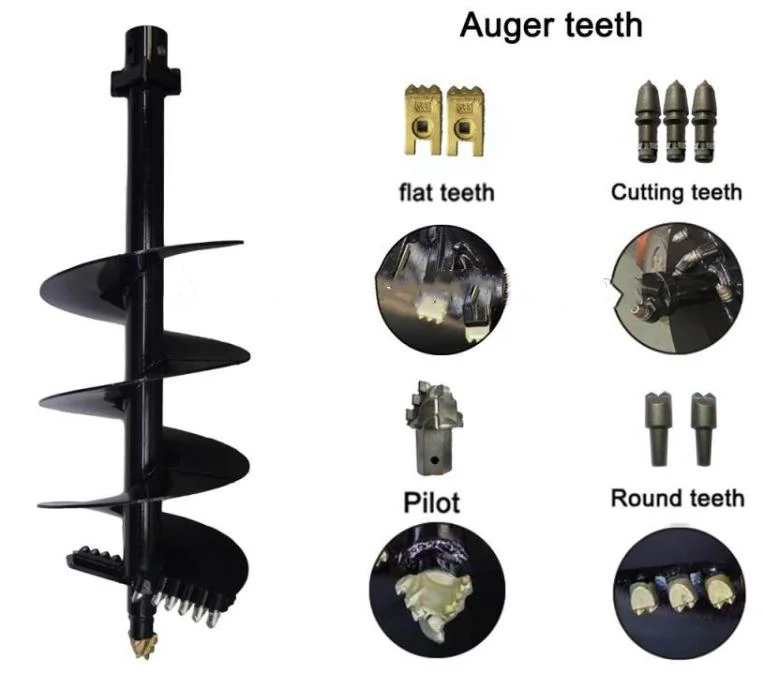 Hydraulic Earth Auger Drive Auger Excavator Attachment for Mini Excavator