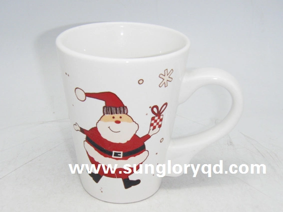 Funnel-Shaped Cartoon Porcelain Mug for Christmas Gift of Mkb074