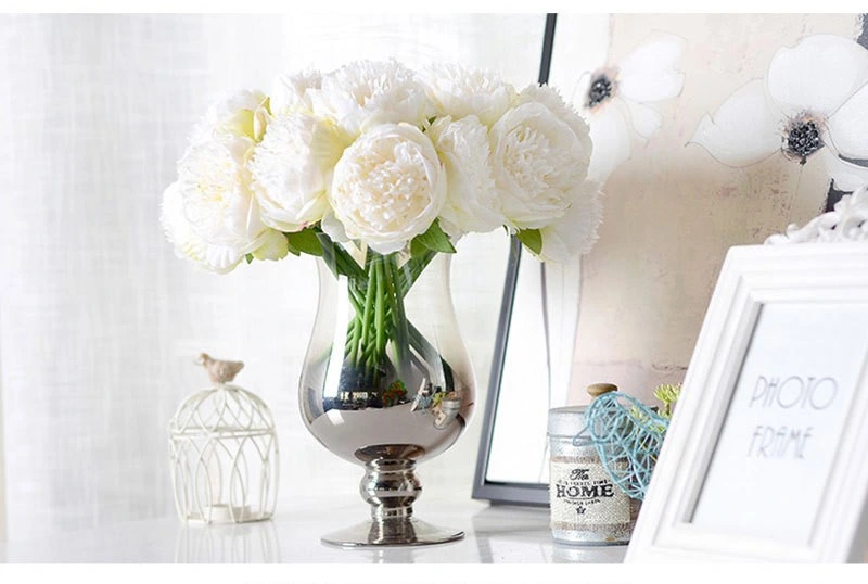 High Quality Silk Artificial Peony Flowers Wedding Bouquets