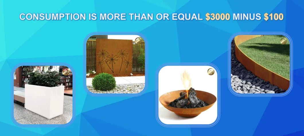 High Quality Corten Steel Round Fire Pit Barbecue Metal Heater