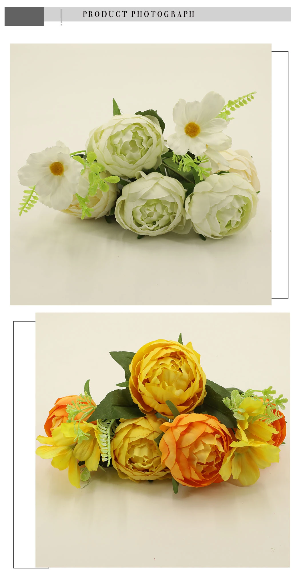 Preserved Flowers Artificial Peony Bouquet Home Decoration Dy1-4551