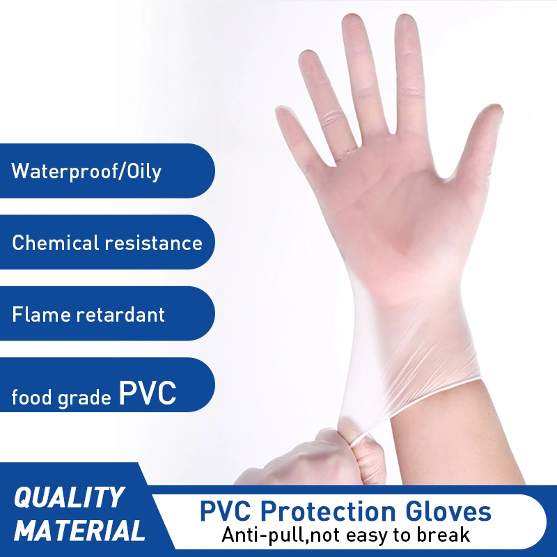 Clear Vinyl Food Gloves Disposable Gloves PVC Household Cleaning Universal Left and Right Hand Dropship Gloves