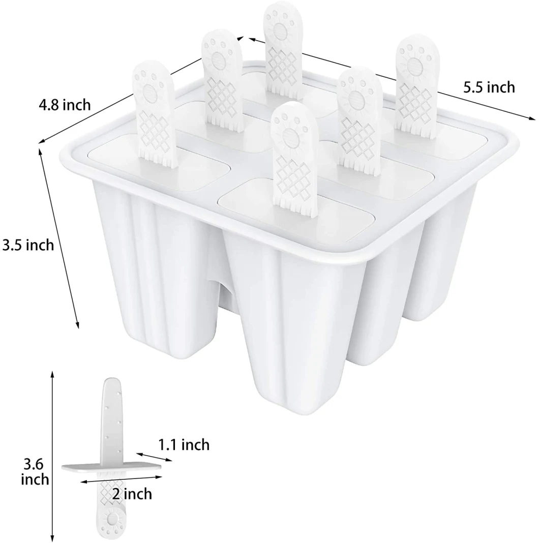 4 Cavities Ice Cake Pop Mold Silicone Popsicles Molds for Kids Reusable Easy Release Cakesicle Molds Silicone