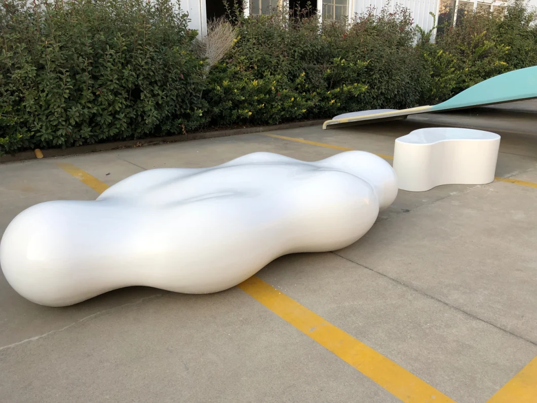 Modern Design Outdoor Seat Furniture Fiberglass FRP Cloud Bench
