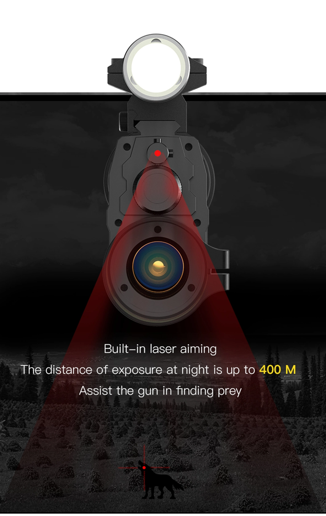 Factory High Quality Atn 4X Hunting Night Vision 300m Sight Military Rifle Scope for Gun