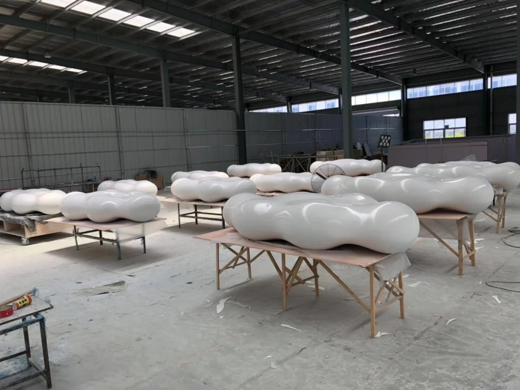 Modern Design Outdoor Seat Furniture Fiberglass FRP Cloud Bench