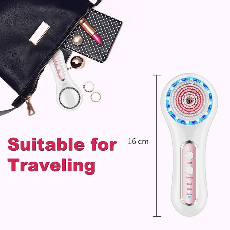 3 in 1 Electric Facial Cleaning Brush Device Sonic Wireless Face Cleansing Brush for Home Use