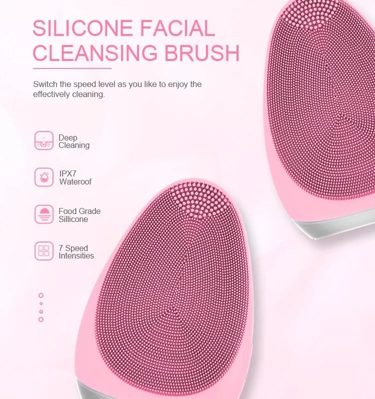 Multi Functional Electric Cleansing Facial Wash Brush Silicone Facial Clean Brush