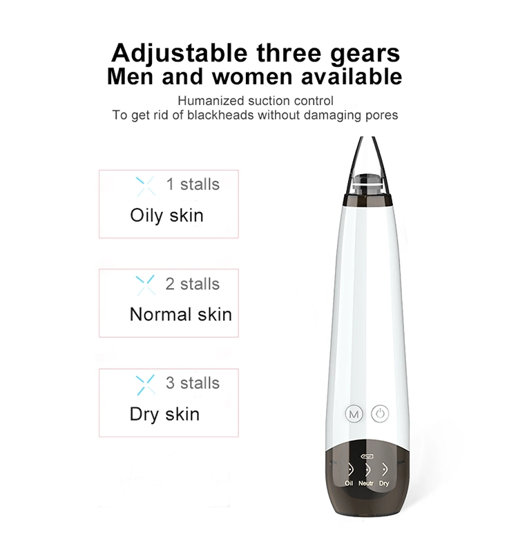 Rechargeable Face Vacuum Extractor Tool USB Vacuum Blackhead Remover