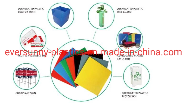 White, Black, Yellow Coroplast Corrugated Plastic Sheets PP Hollow Sheet