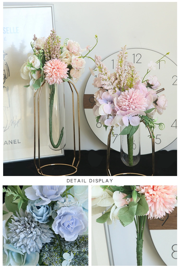 Artificial Hydrangea Dahlia Arrangements Fake Flower Bouquets Dy1-3120