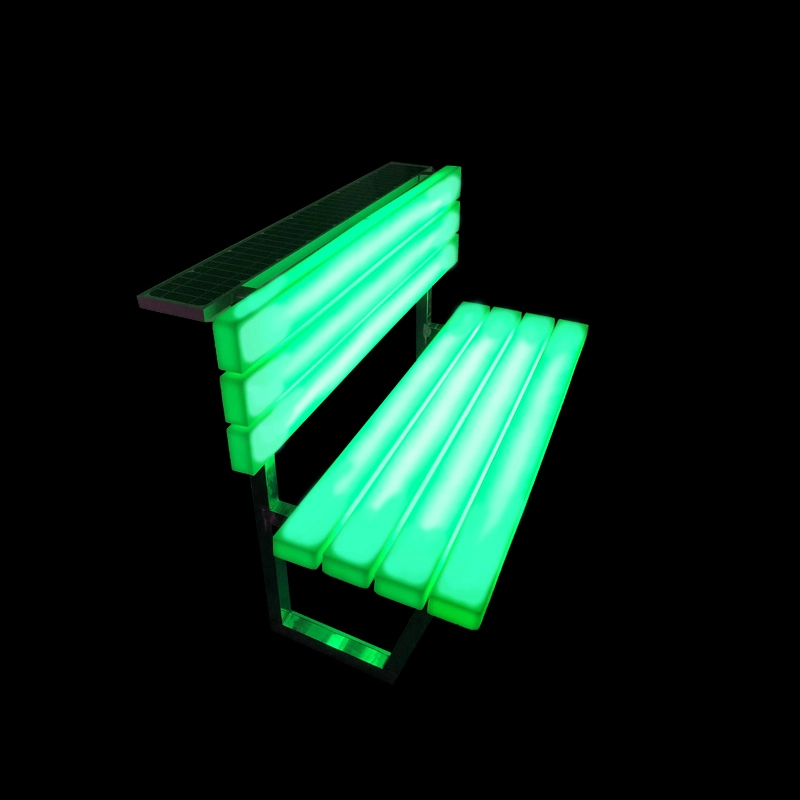 Purple Golden Red Blue Garden Bench LED Solar Light Bench From China