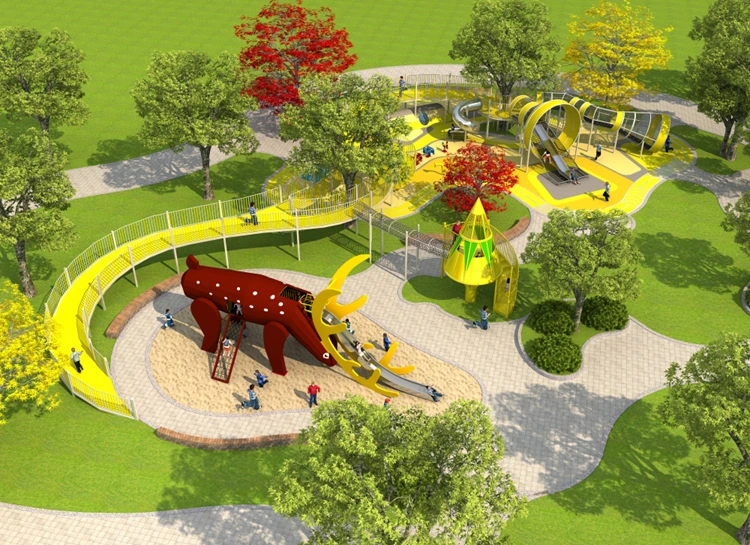 Commercial Kindergarten Plastic Community Kids Amusement Outdoor Playground Equipment