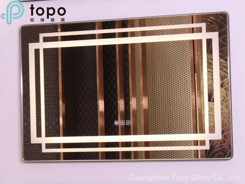 New Design Europe Crystal Silver Mirror LED Bathroom Wall Mirror (MR-YB1-DJ003)